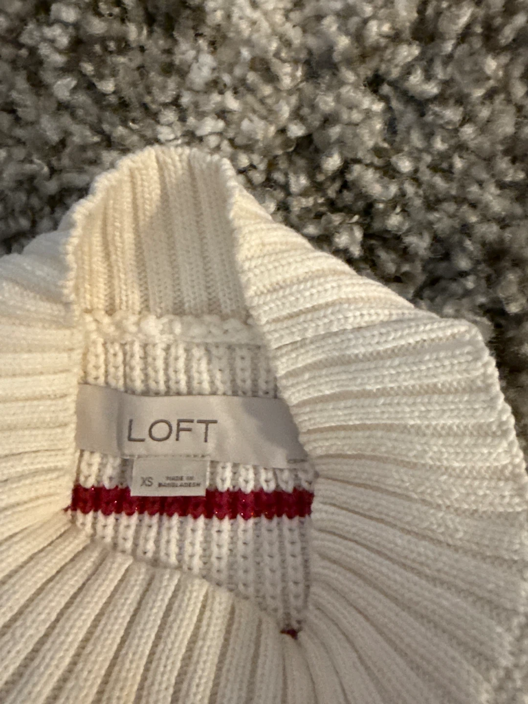 LOFT Women's Striped Mock Neck Sweater Vest XS - photo 2