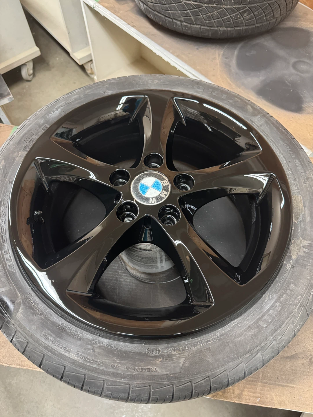 17” BMW Gloss Black Alloy Wheels with tires (Set of 4)