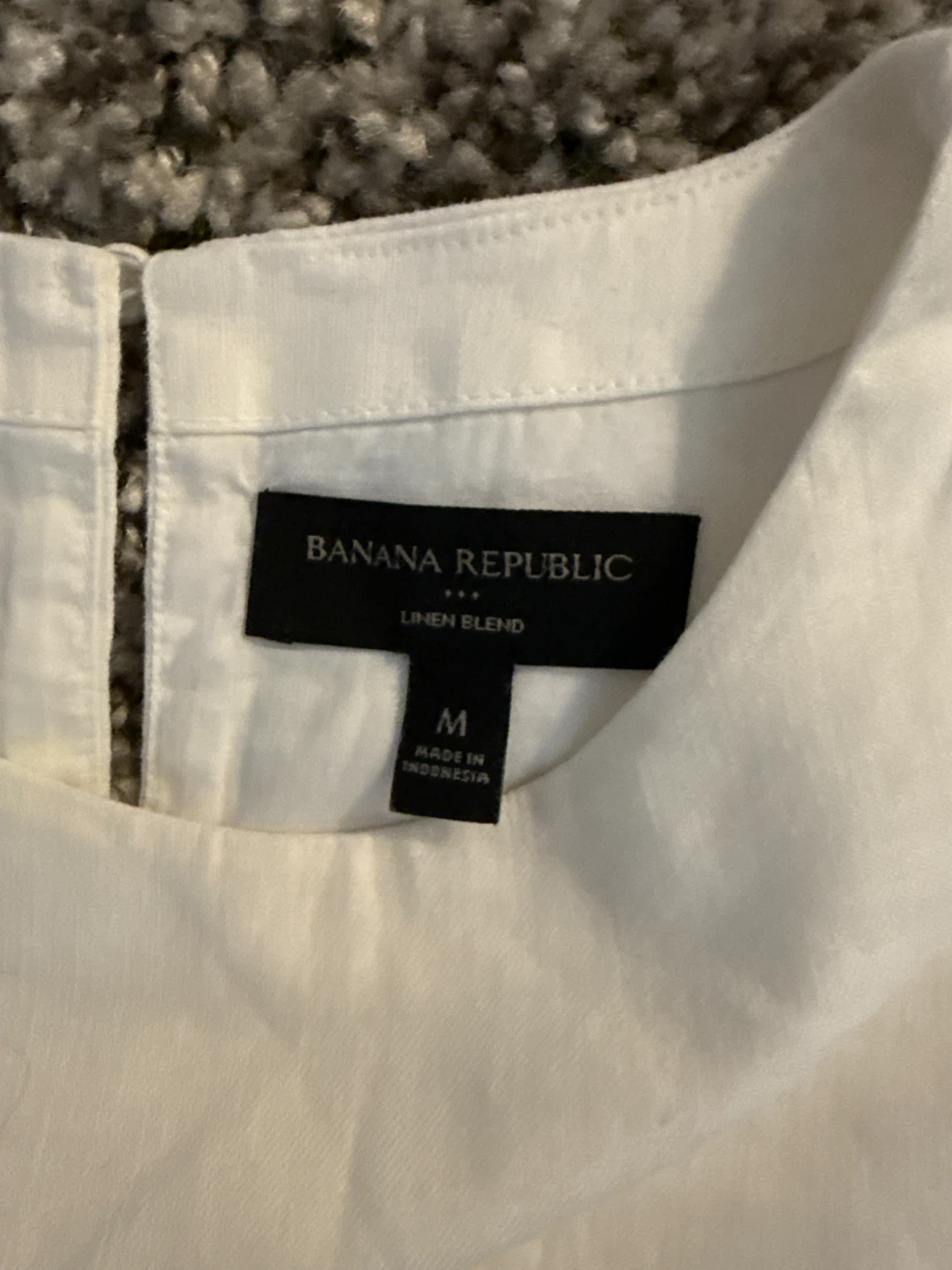 Banana Republic White Linen Blend Crop Top Size M - photo 3