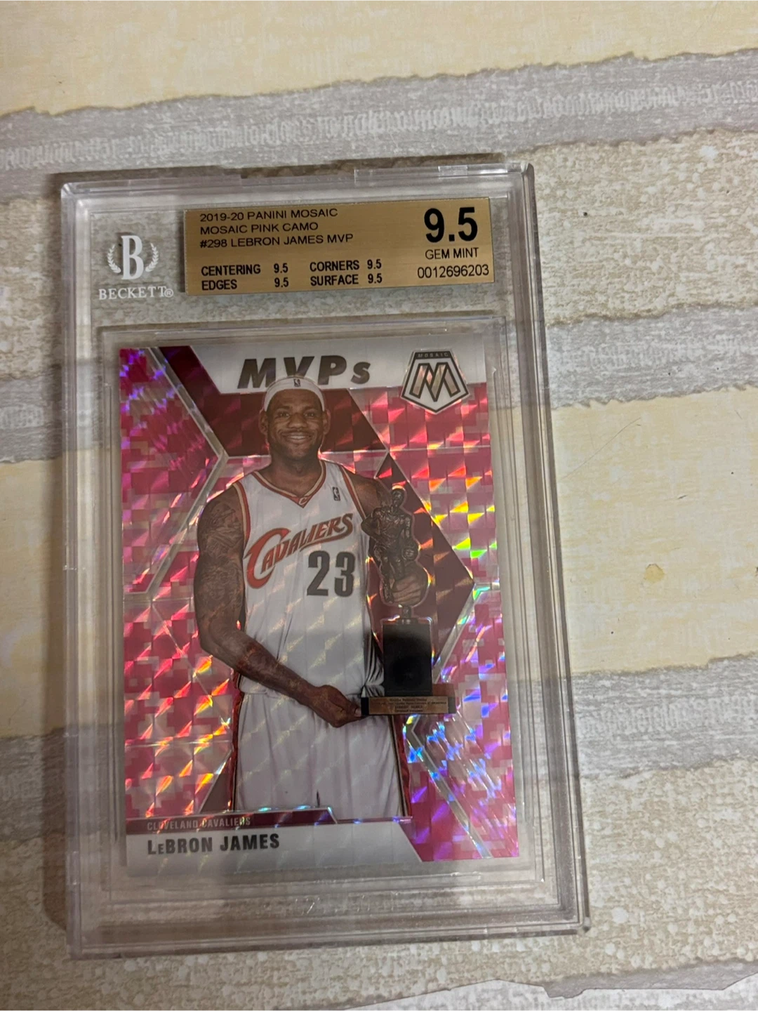LeBron James 2019-20 Panini Mosaic MVP PS 9.5 Graded Card