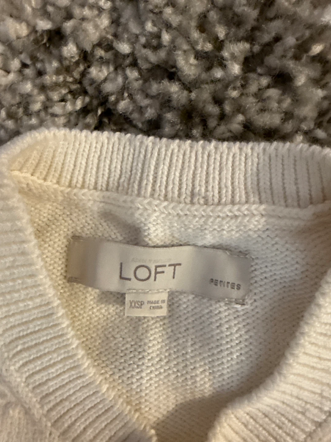 LOFT White Cold Shoulder Sweater - XXSP - photo 3