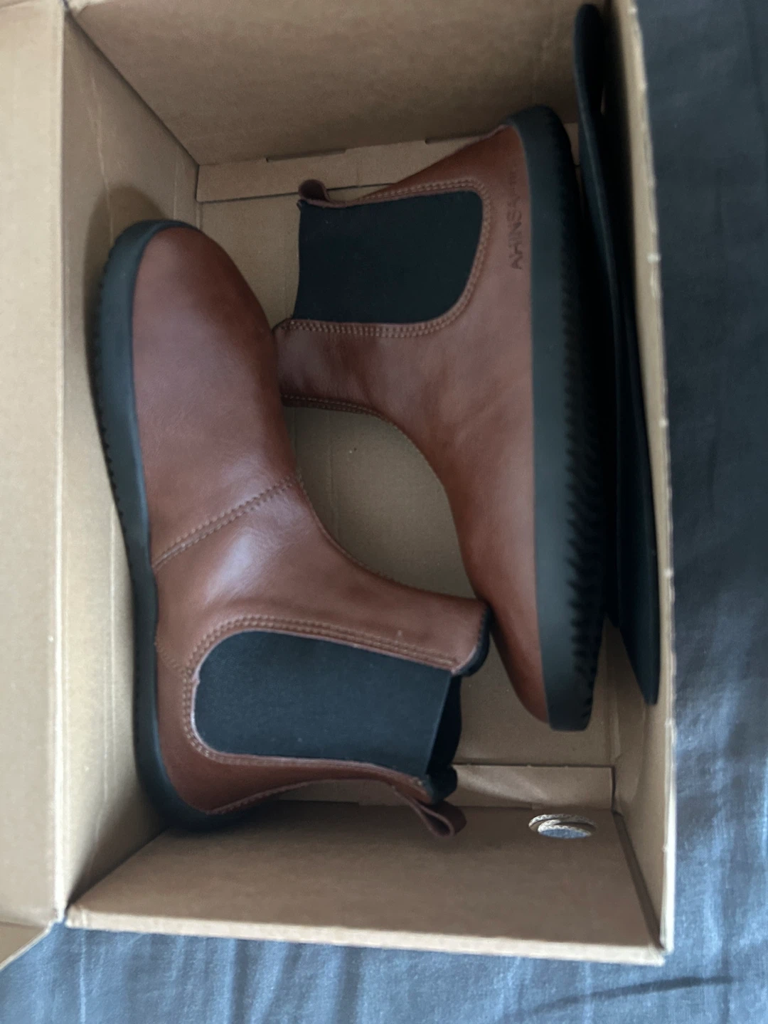 AHINSA SHOES Chelsea Boots - Brown, Size 36