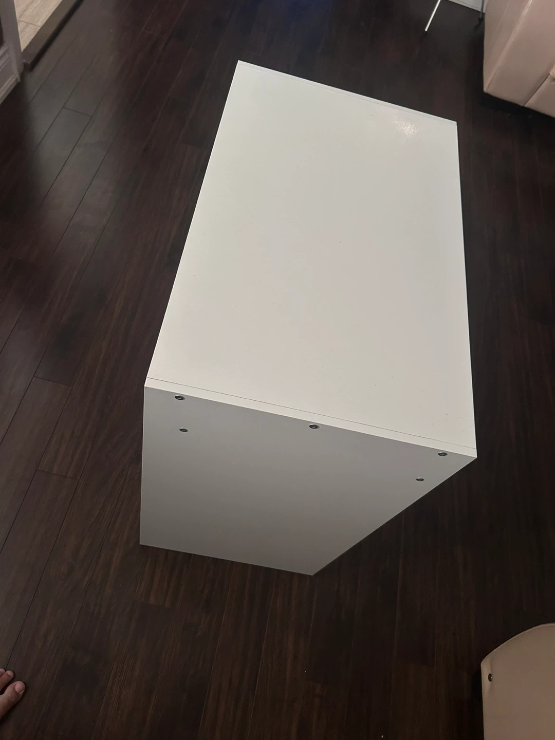 White Console Table with Shelf - photo 2