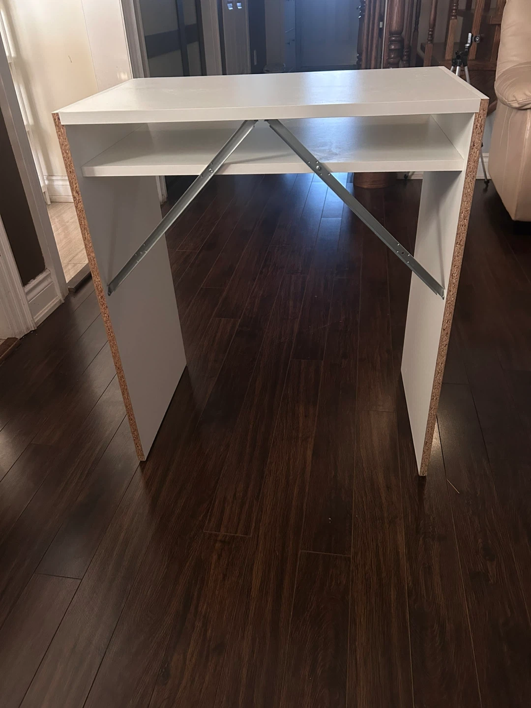 White Console Table with Shelf - photo 3