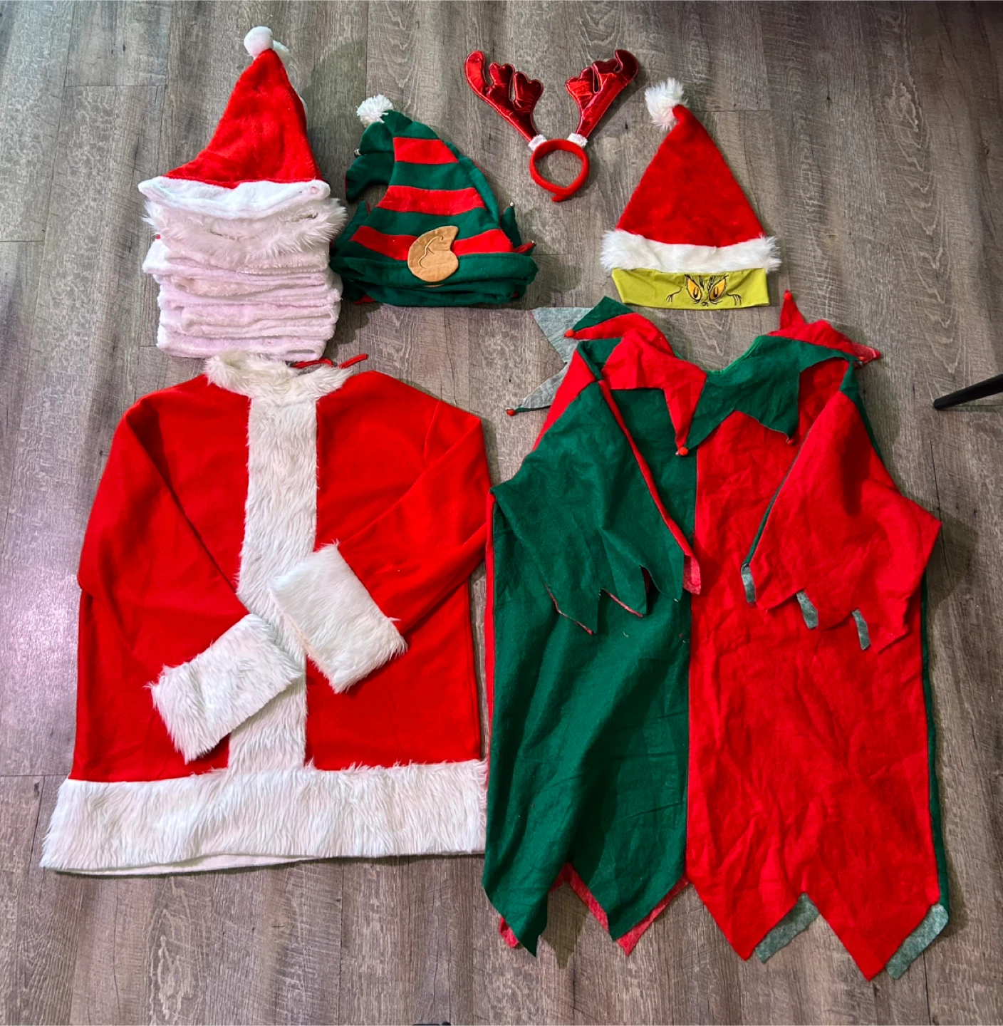 Christmas Costume Lot - Santa & Elf Outfits
