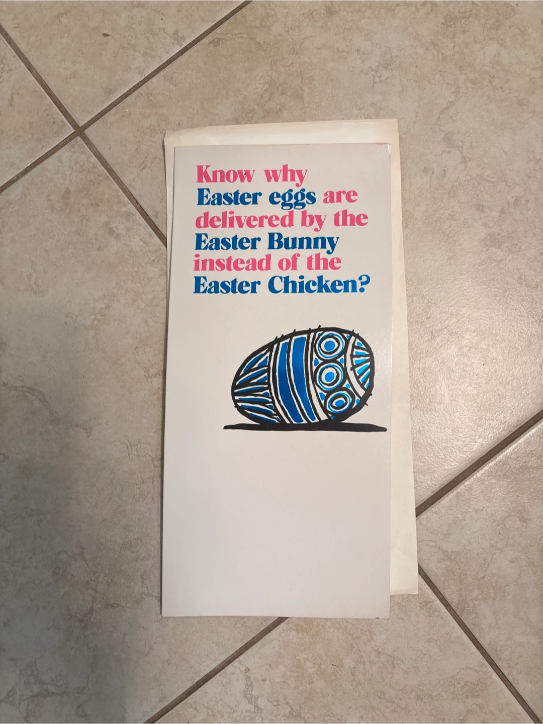 🏆 Vintage Carlton Easter Card - Funny Rabbit Joke