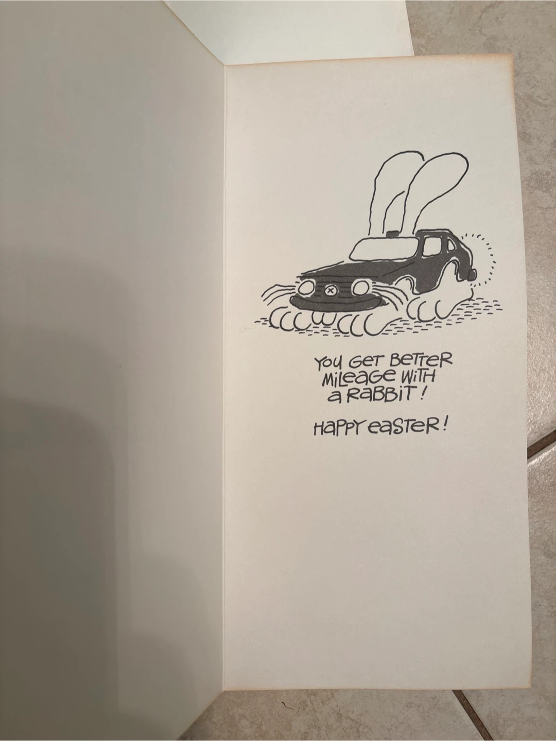 🏆 Vintage Carlton Easter Card - Funny Rabbit Joke - photo 2
