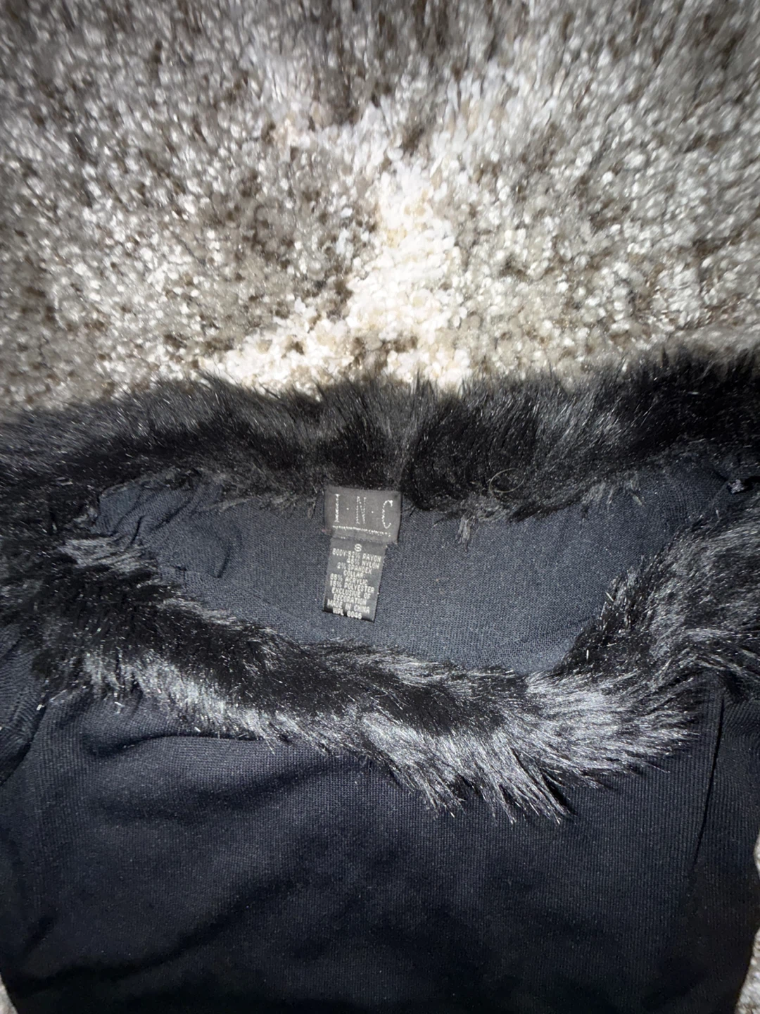 INC Black Faux Fur Trim Sweater - photo 3