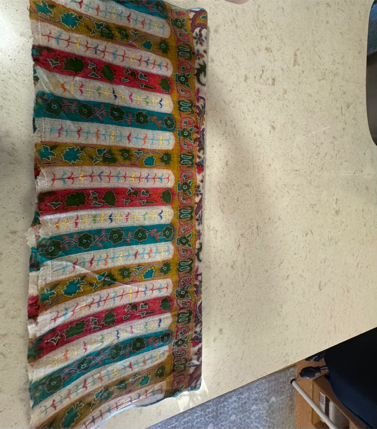 Real Kashmir Paisley Print Scarf - photo 3