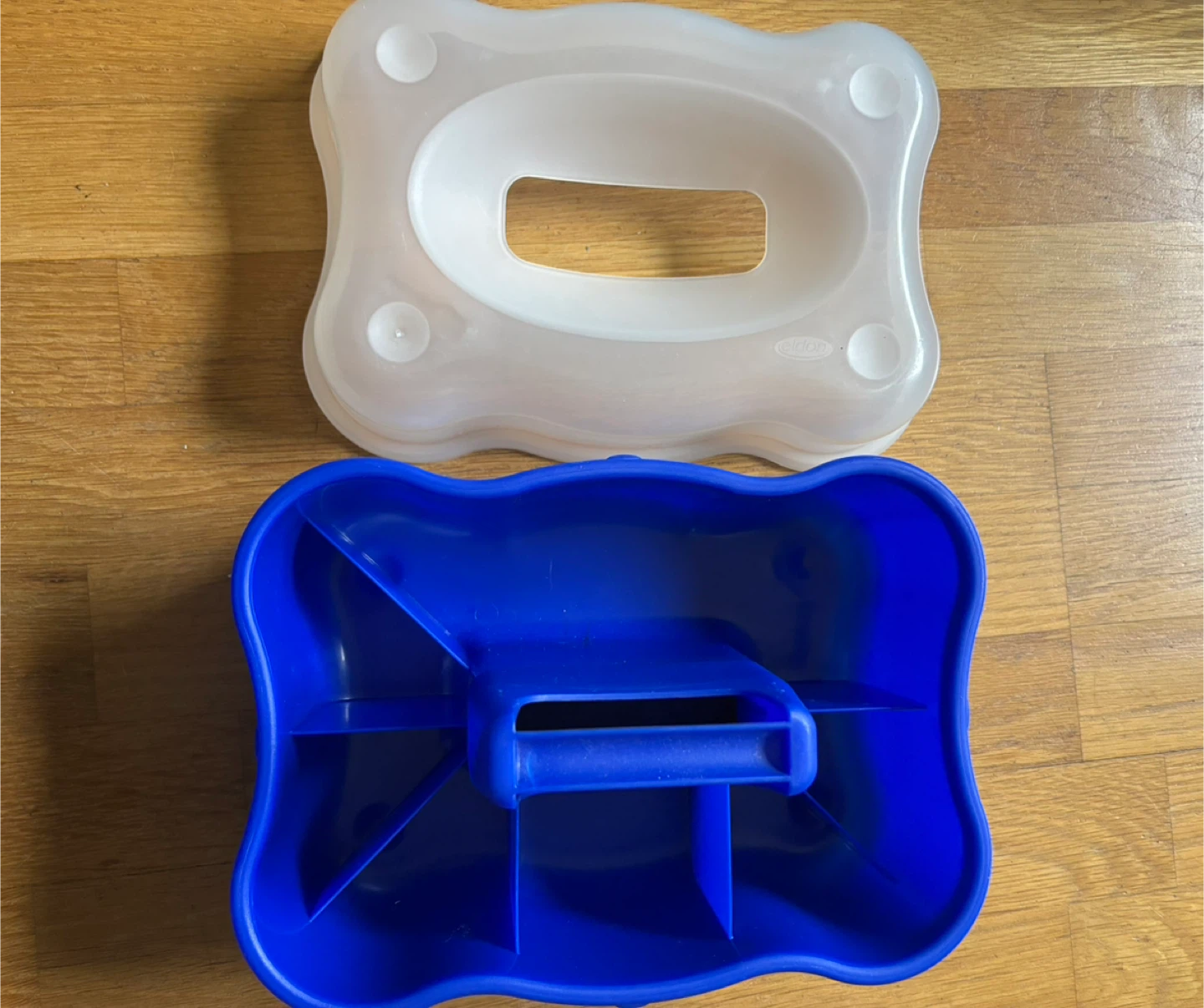Eldon Blue and Translucent Storage Container with Handle - photo 2