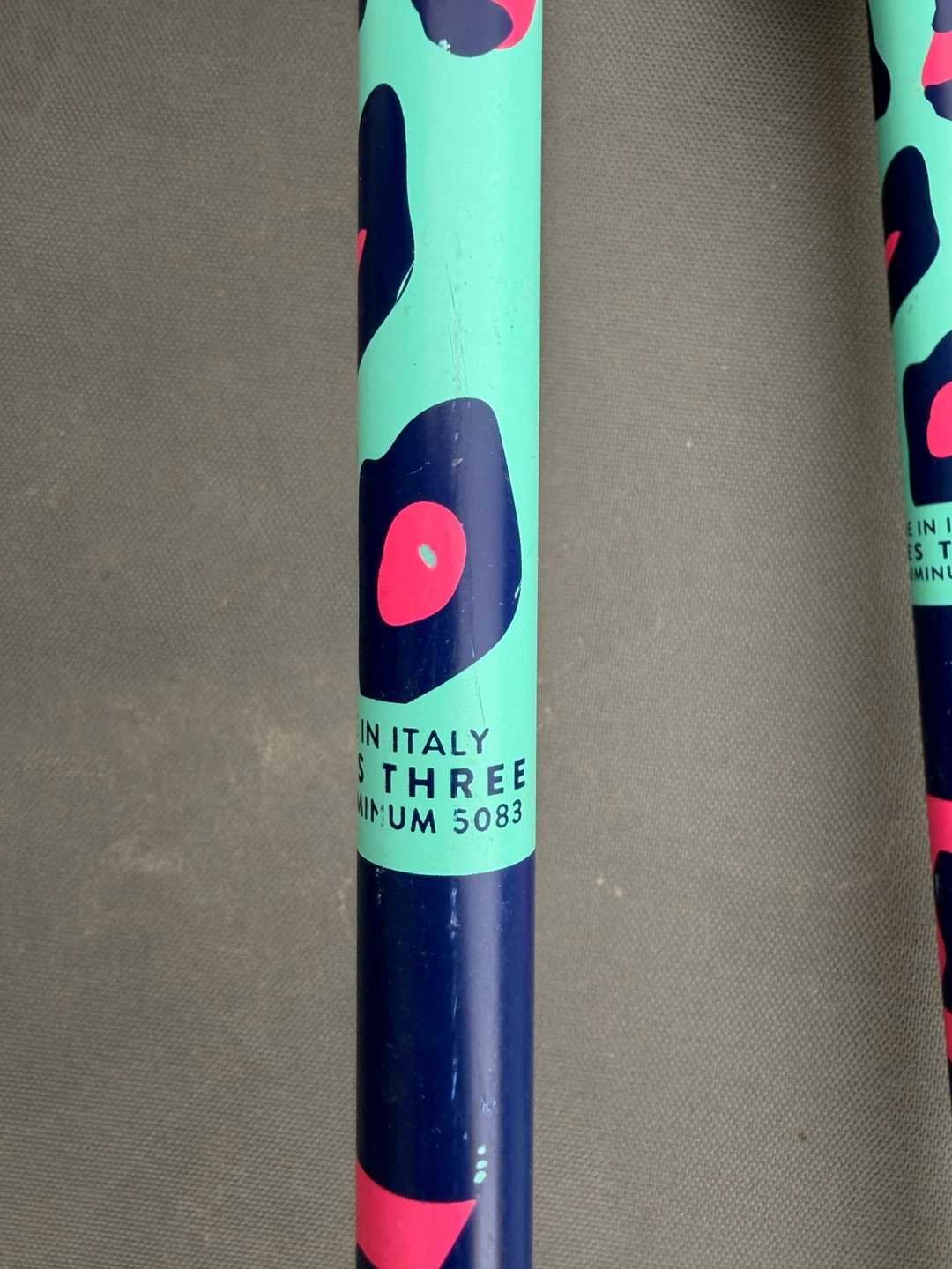 Scott Ski Poles - 100cm/40" - Teal/Pink Leopard Print - photo 4