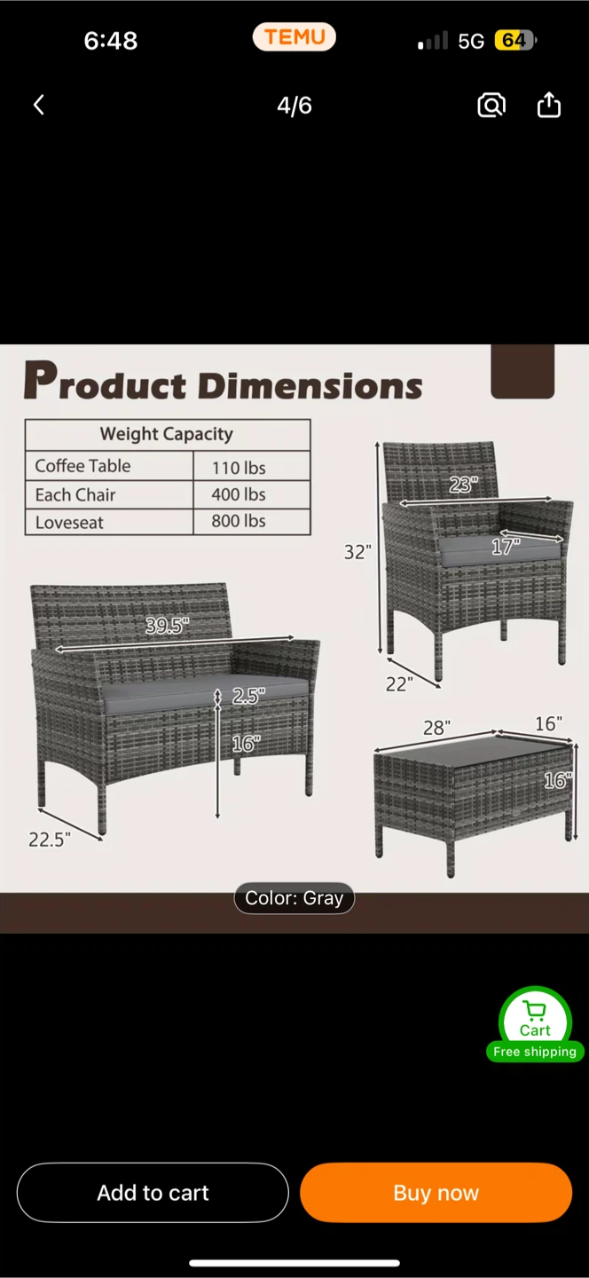 4 pc furniture set - photo 5