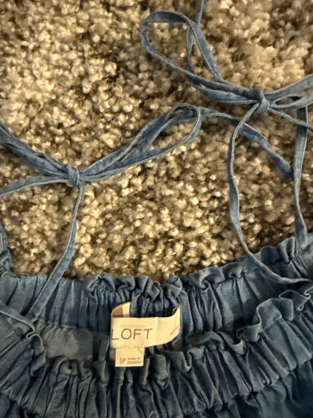 LOFT Off-the-Shoulder Denim Top - photo 2