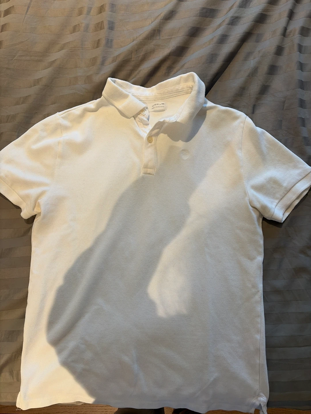 White Zara Polo Shirt - Size 13-14 Years