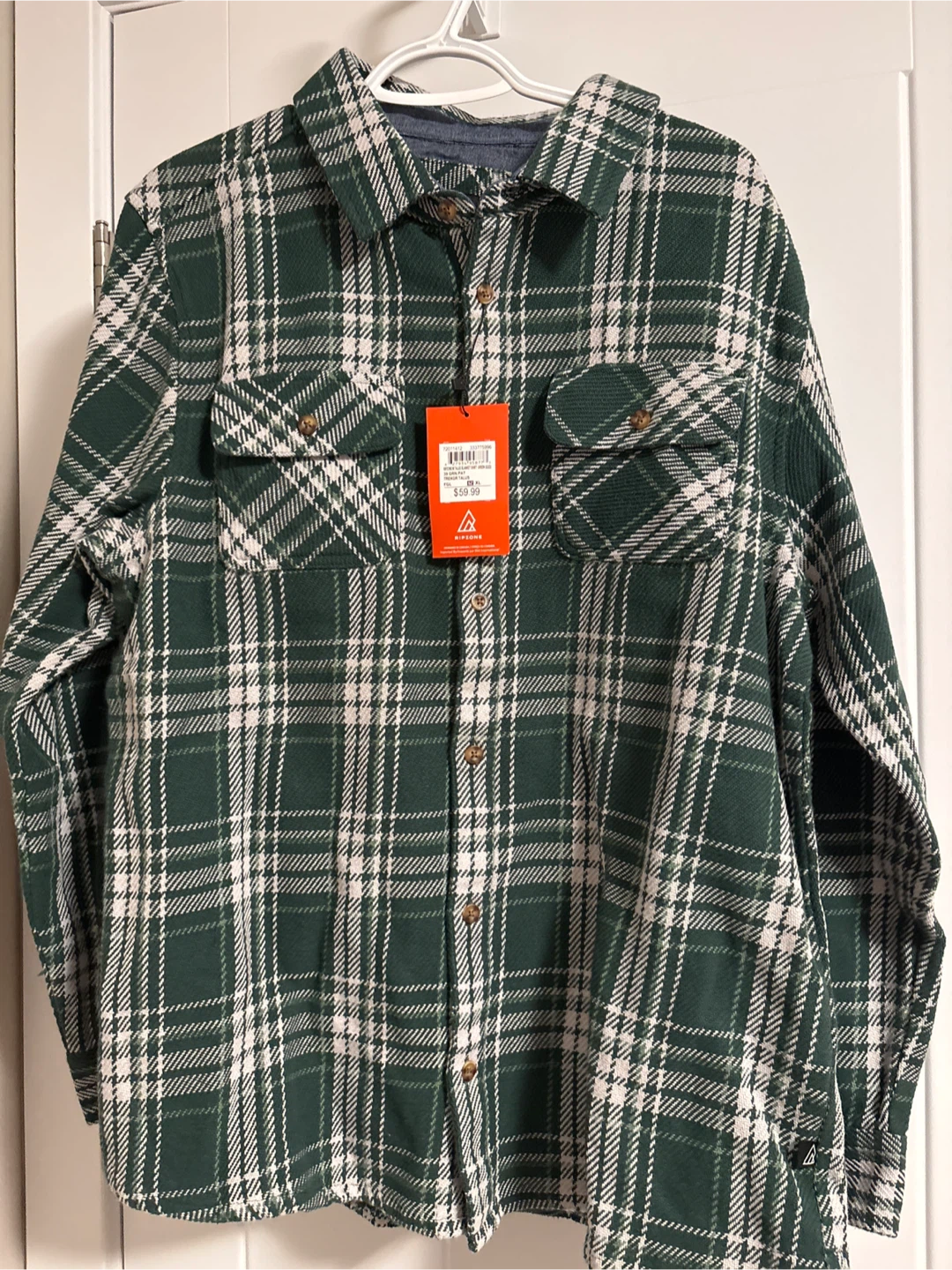 Ripzone XL Men's Flannel Blanket Shirt XL Green