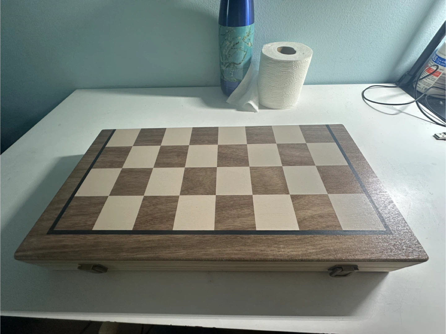 Wooden Chess and Checkers Set - 15 inch Magnetic Board - photo 2