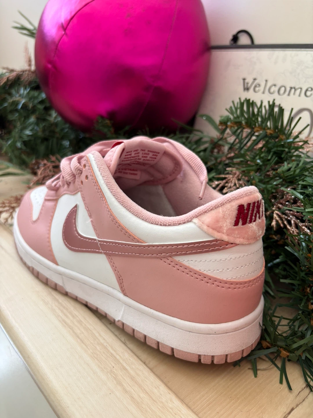 Nike Pink Velvet Dunks