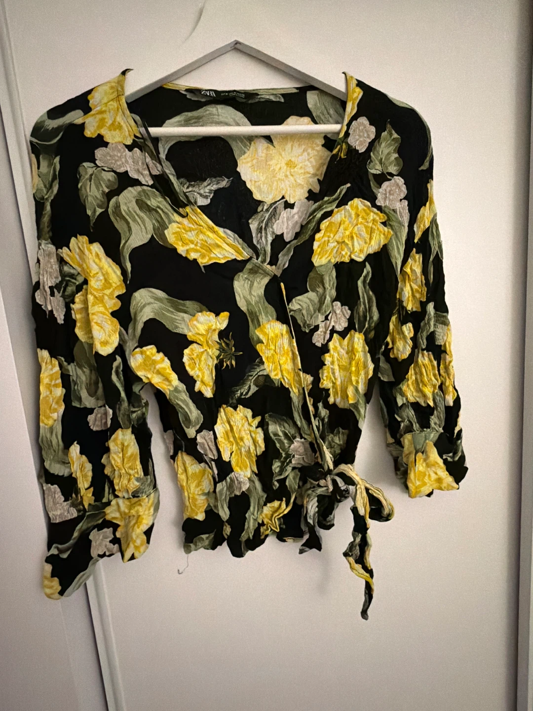 Zara Floral Wrap Blouse
