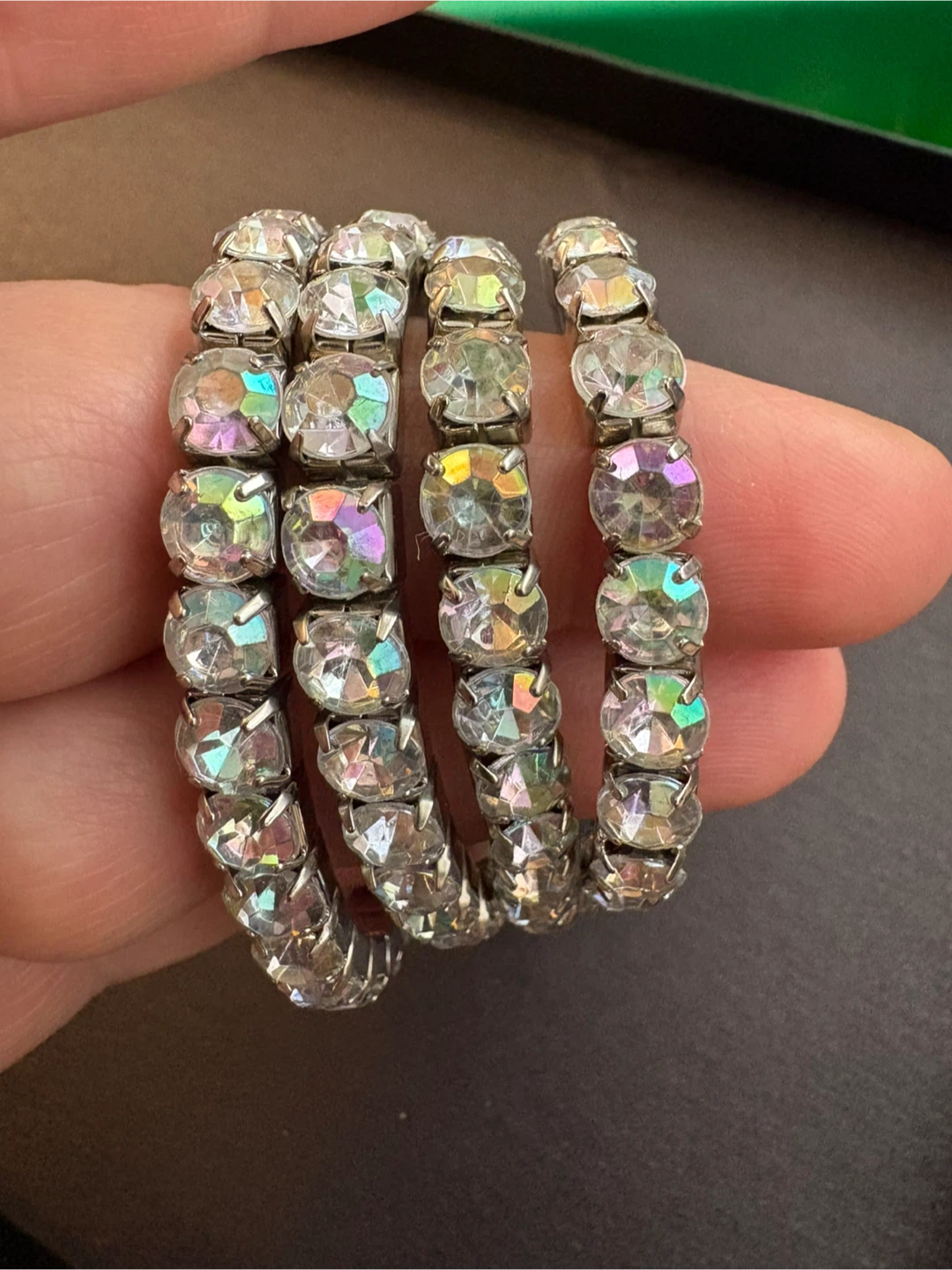 Vintage Sparkly Crystal Stretchy Bracelet Set