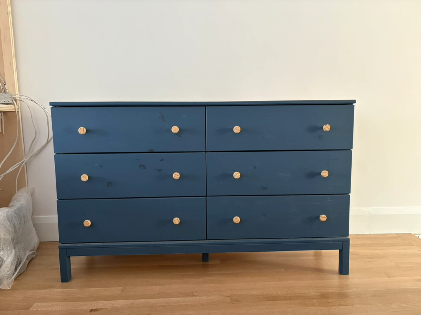 Ikea Tarva Dark Blue Six-Drawer Dresser