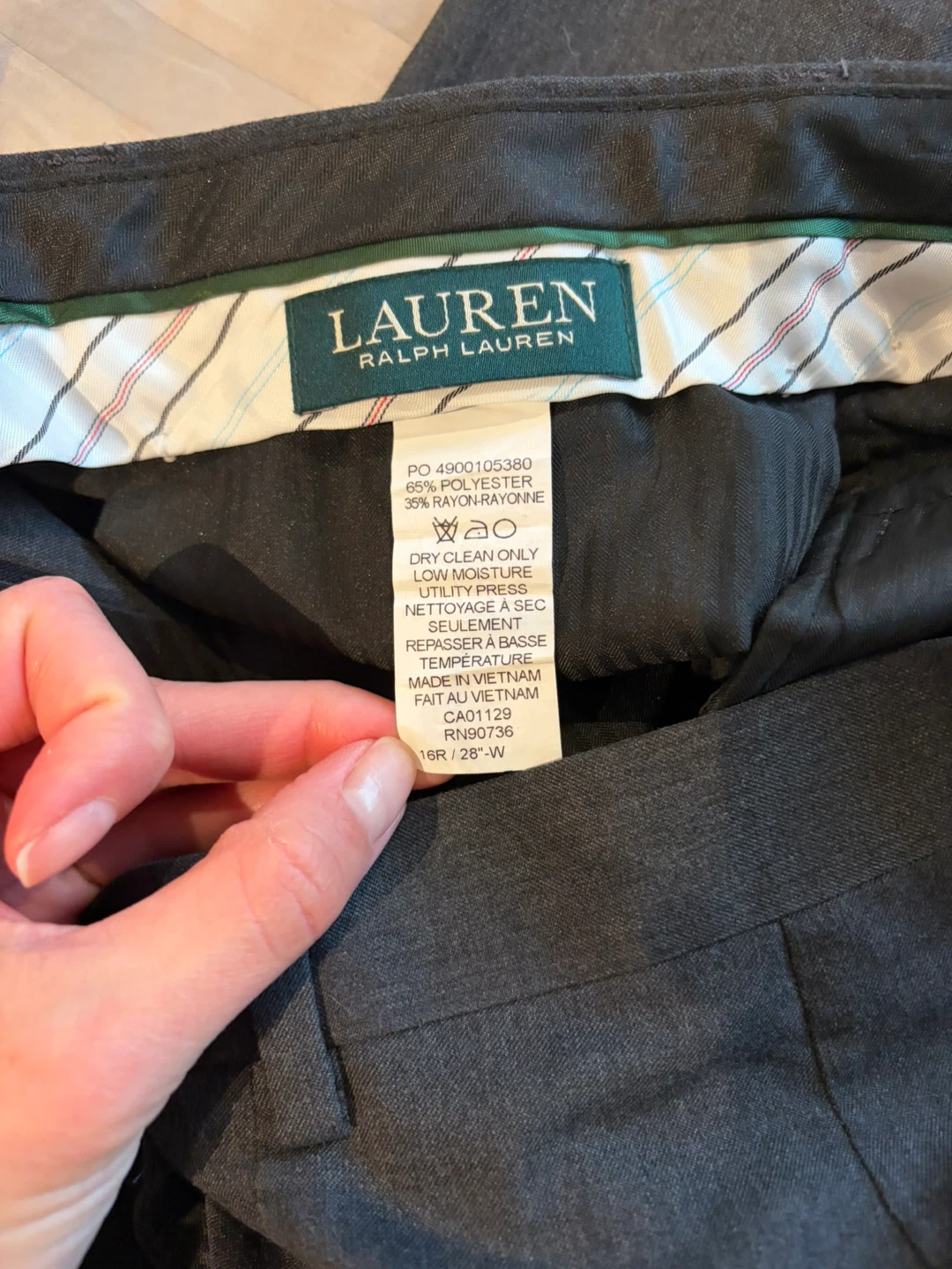 Lauren Ralph Lauren Grey Dress Pants - Size 16R/28"W - photo 2
