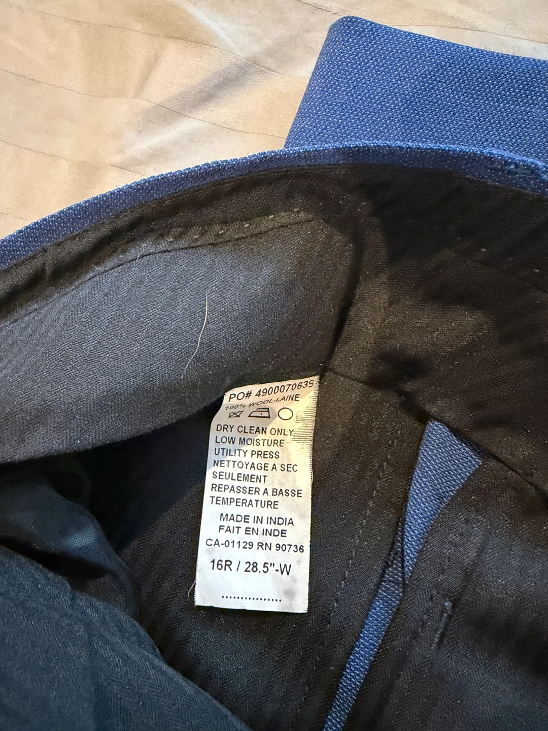 Blue Wool Blend Ralph Lauren Dress Pants - Size 16R / W 28.5 - photo 3