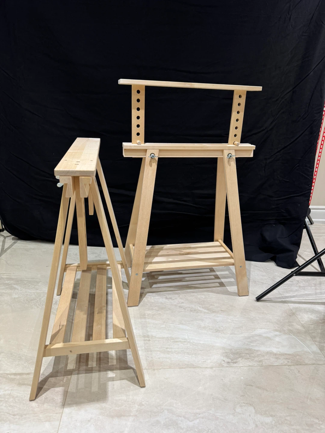 Adjustable Wooden Drafting Table with White Top - photo 3
