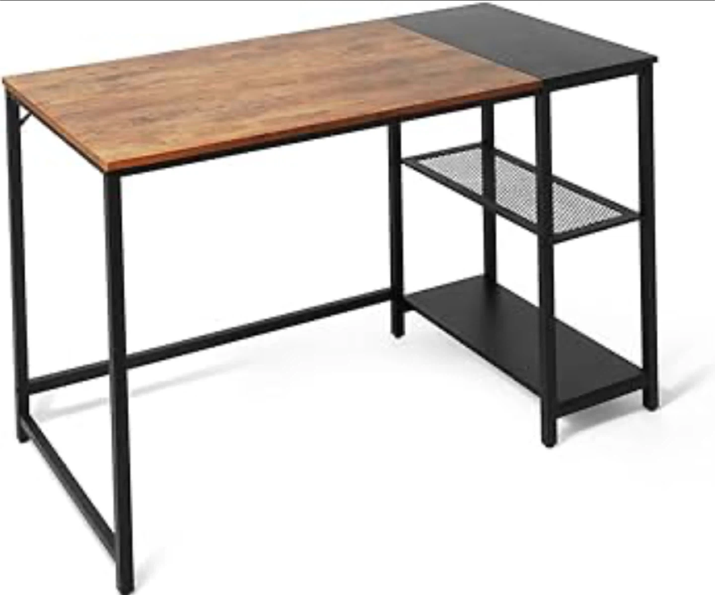 Industrial Style Desk with Storage Shelves - photo 2