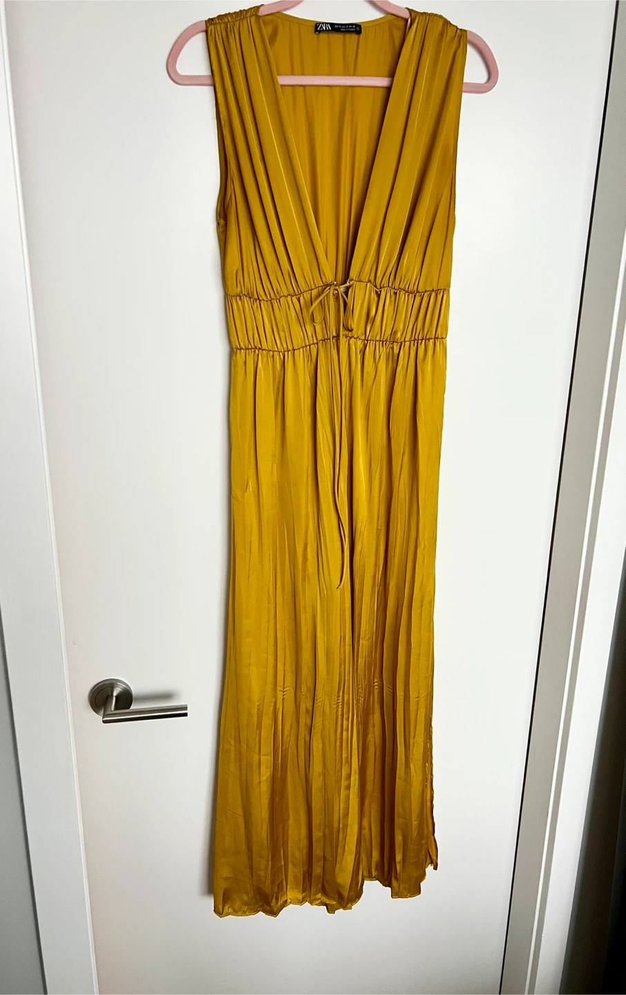 ZARA Mustard Yellow Sleeveless Jumpsuit