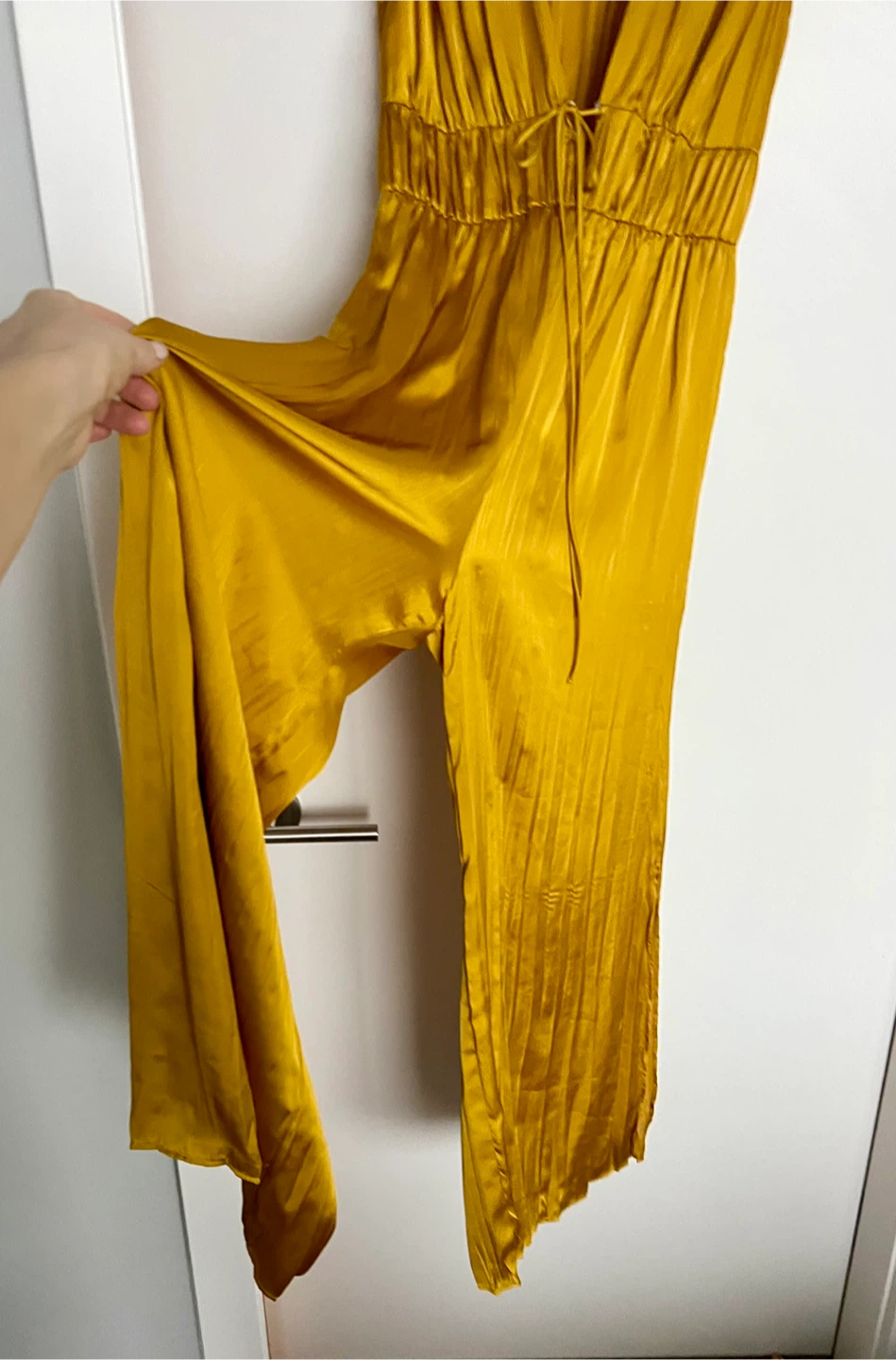 ZARA Mustard Yellow Sleeveless Jumpsuit - photo 2
