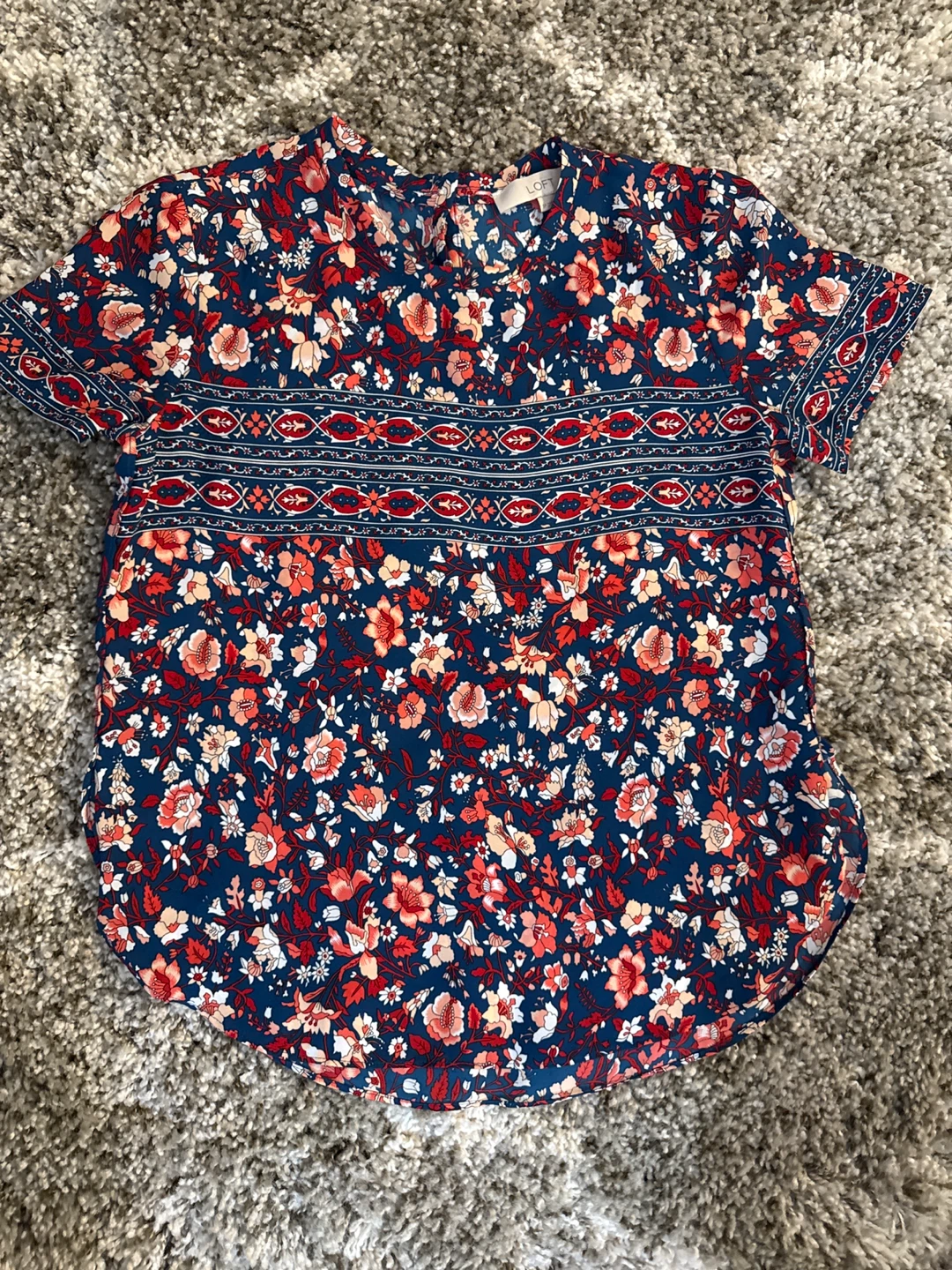 Ann Taylor LOFT Floral Print Top - Petite Small