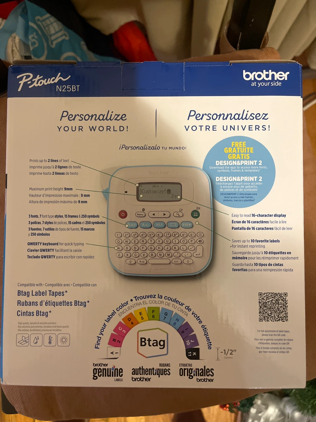 Brother P-touch N25BT Personal Label Maker - photo 2