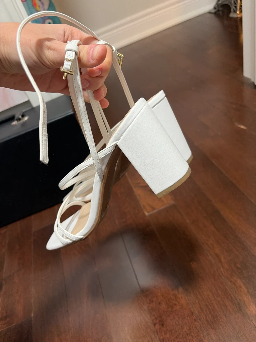 White and blackBlock Heel Sandals - photo 2