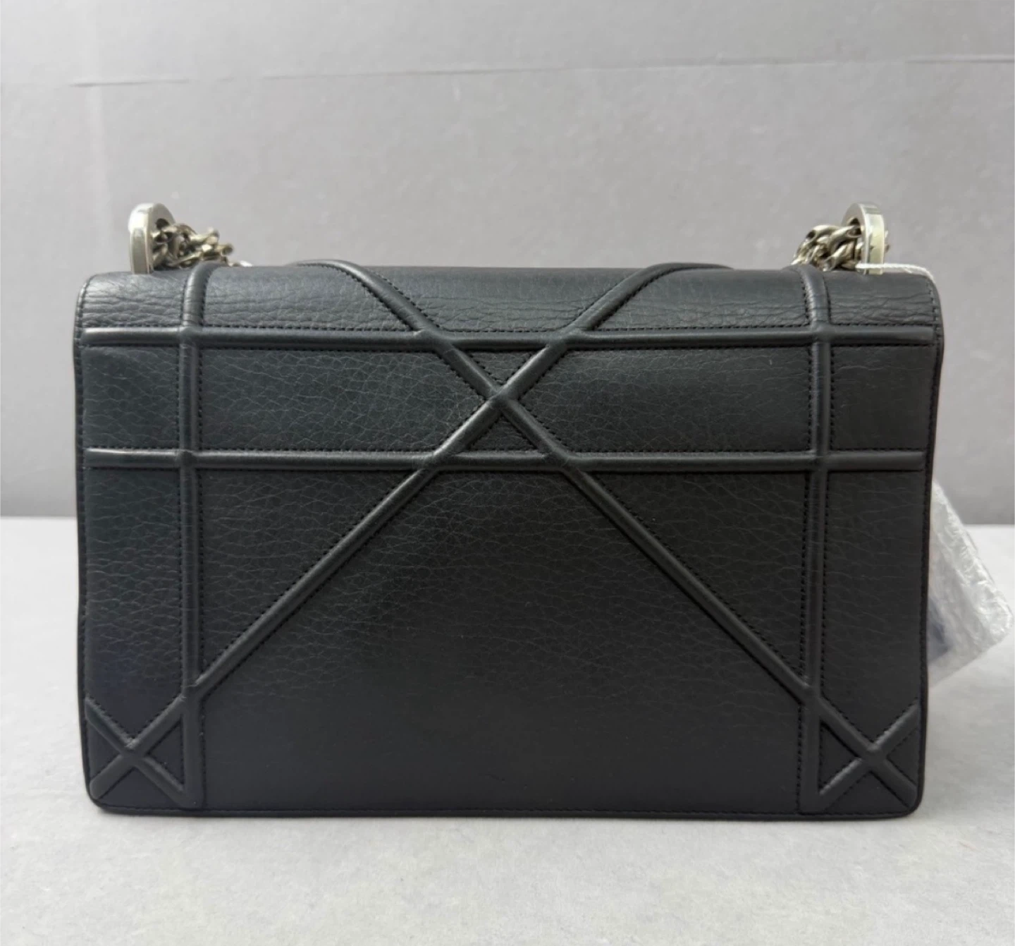 Authentic Dior Black Leather Chain Bag - photo 3