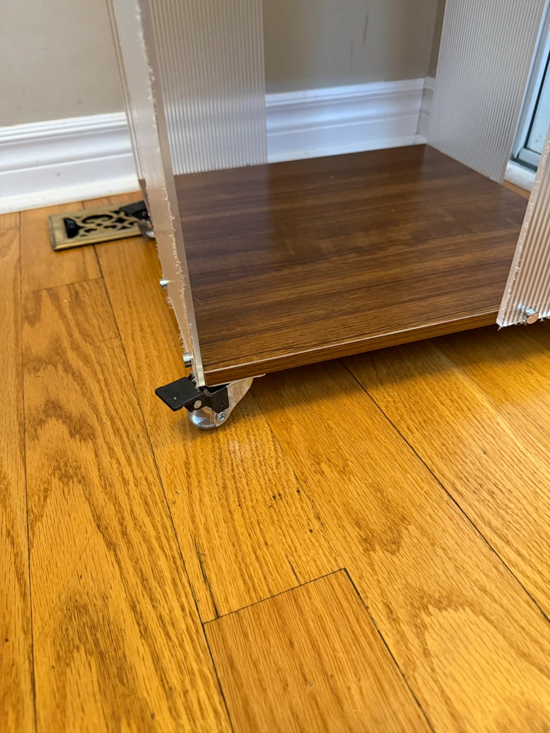 Modern Acrylic and Wood Shelf Unit- Brand New - photo 3