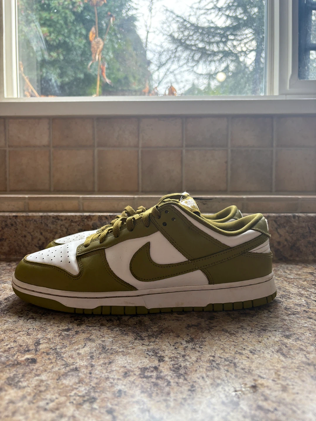 Nike Dunk Low Olive White Sneakers - photo 3