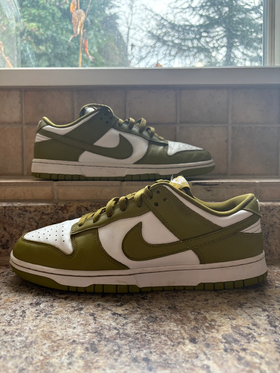 Nike Dunk Low Olive White Sneakers