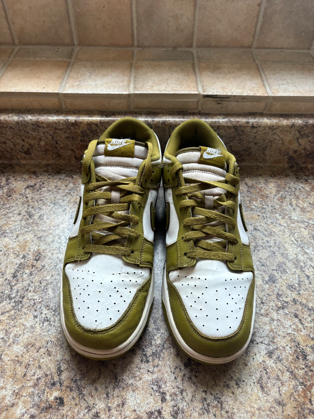 Nike Dunk Low Olive White Sneakers - photo 4
