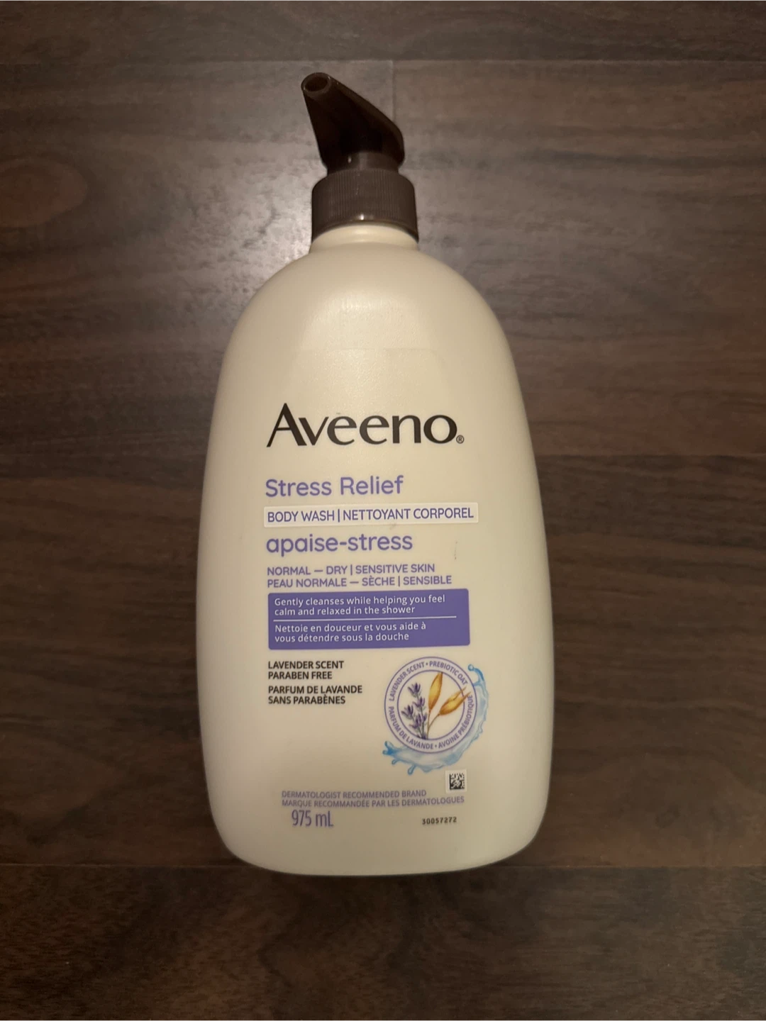 Aveeno Stress Relief Body Wash Lavender Scent 975ml