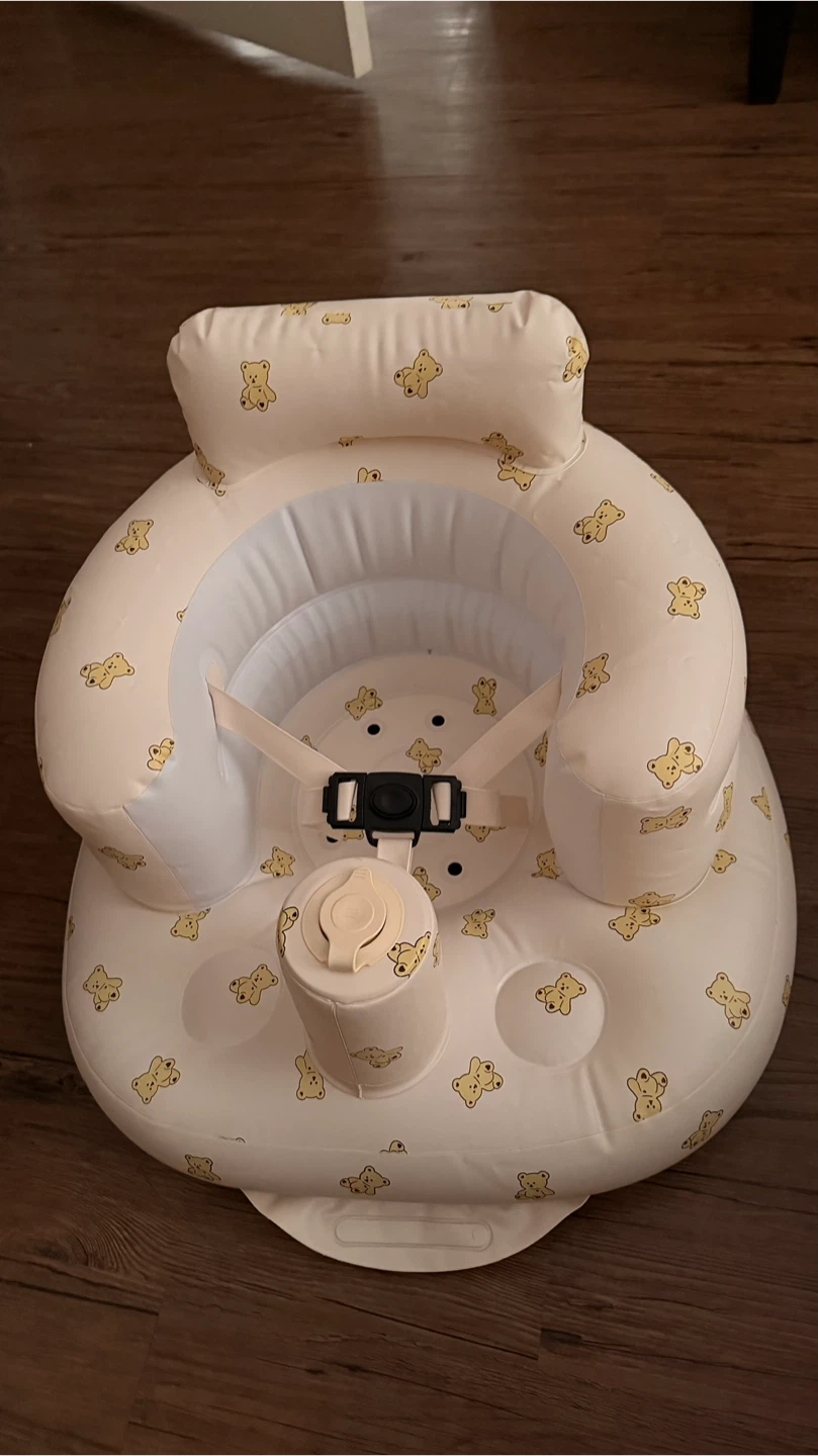 Inflatable Baby Seat with Bear Print