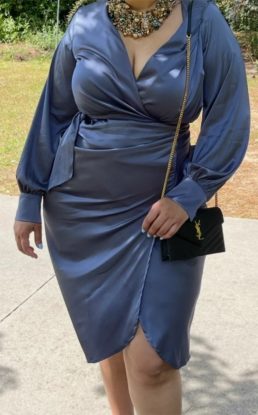 Blue Wrap Dress - photo 3