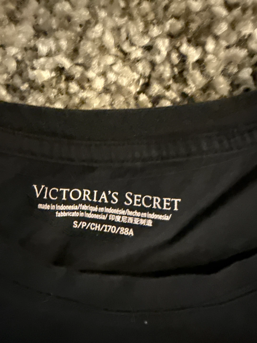 Victoria's Secret Pajama Set - Black T-shirt & Leopard Shorts - photo 2