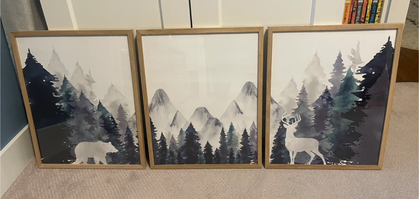 Set of 3 Framed Wall Art Prints - photo 2