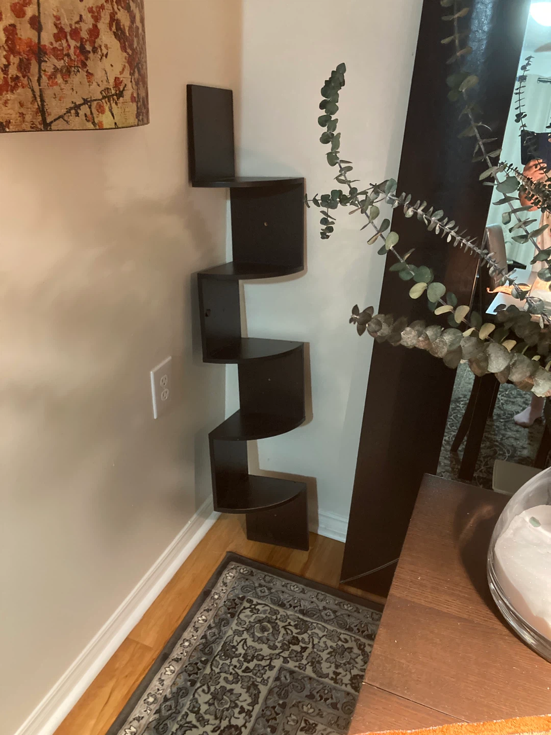 Black Laminate Floating Corner Wall Shelf - photo 4