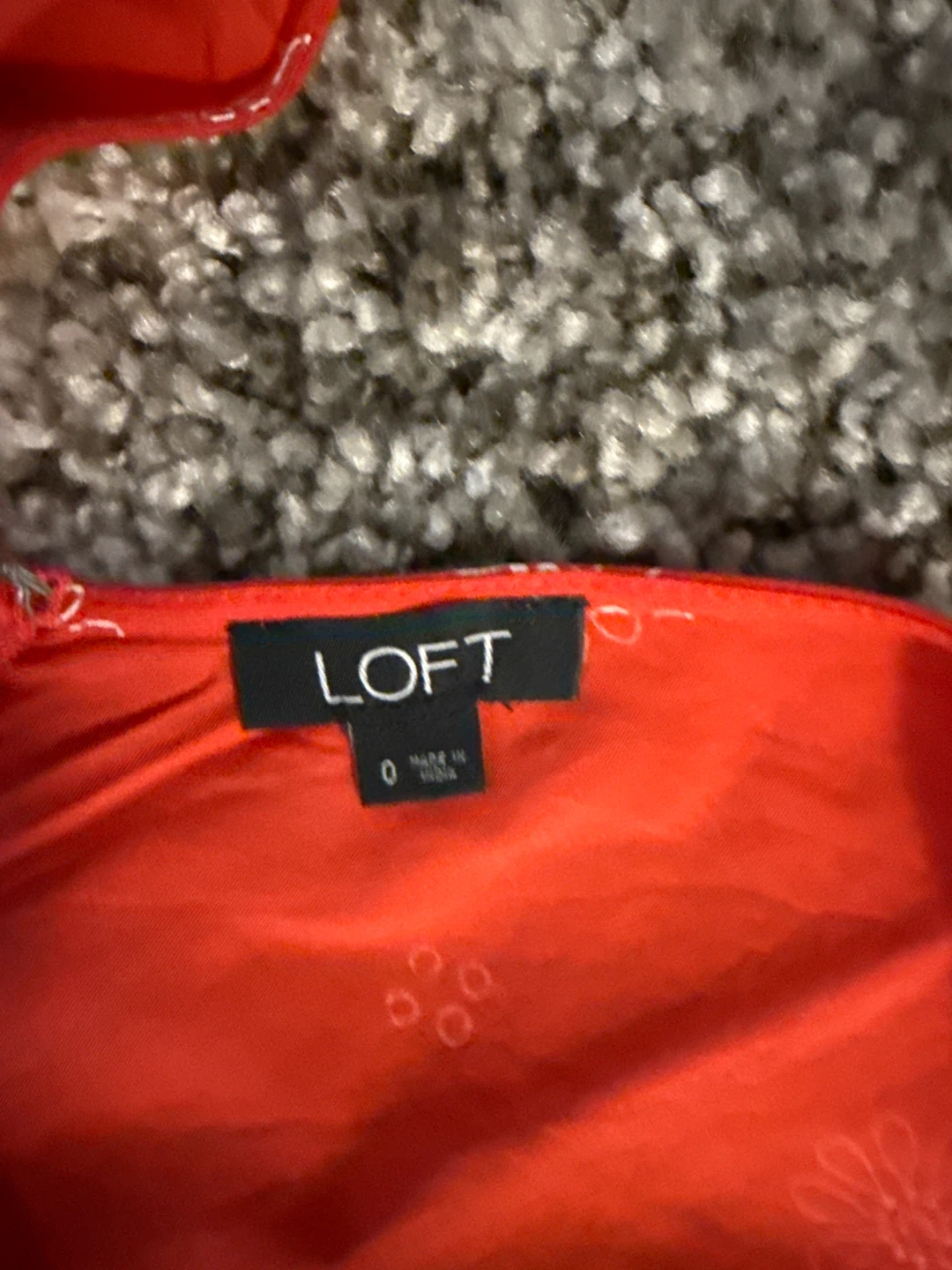 LOFT Red Floral Jumpsuit Size 0 - photo 3