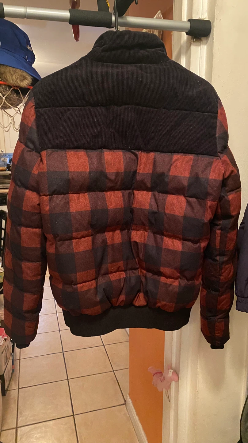 Superdry Men's Puffer Jacket Red Plaid - photo 2
