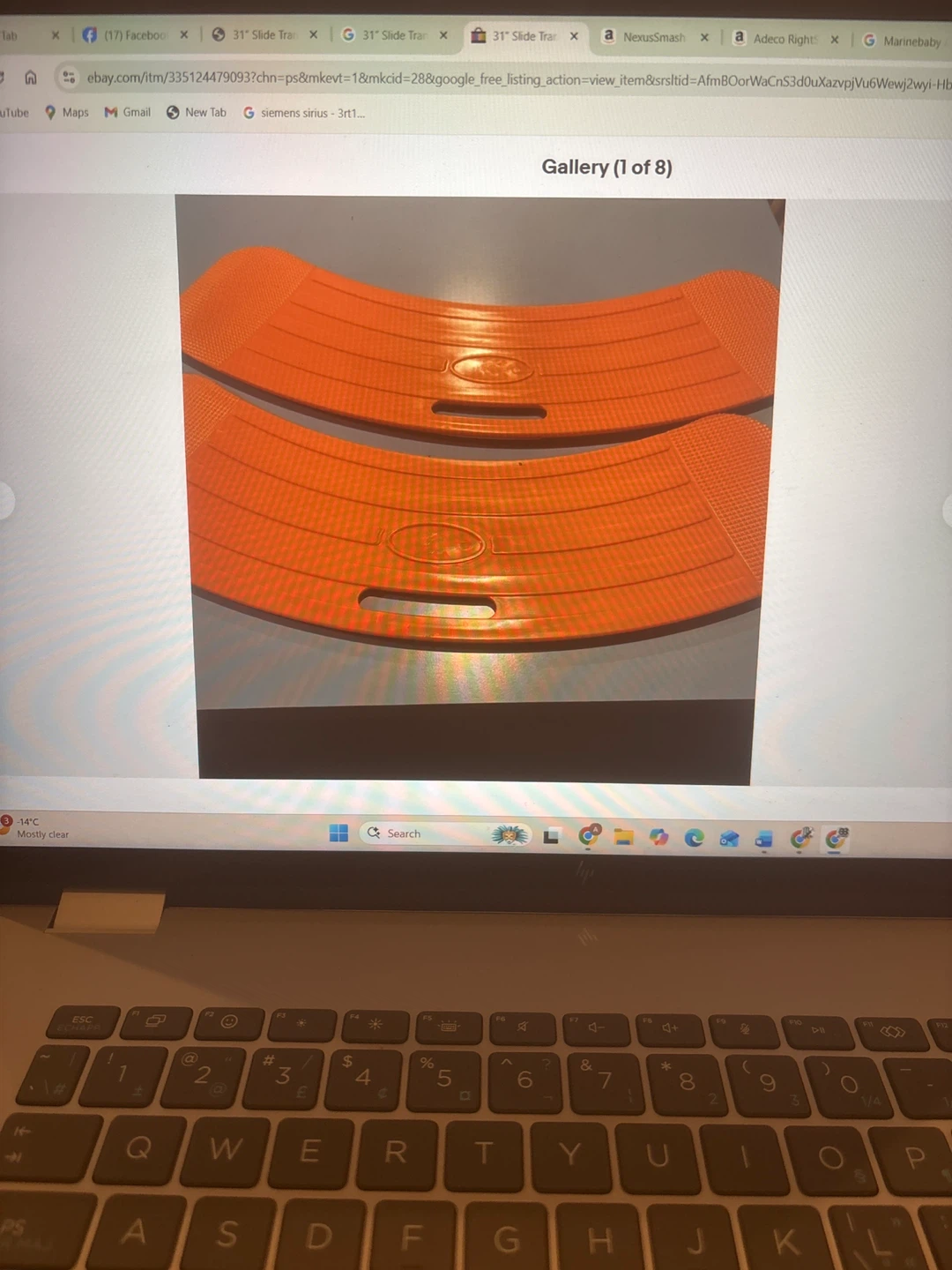 Orange Slide Transfer Board Patient Assist Device 2 Pack