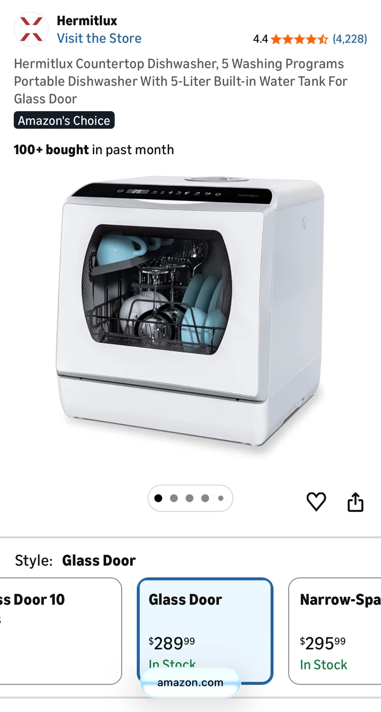 Hermitlux Countertop Dishwasher