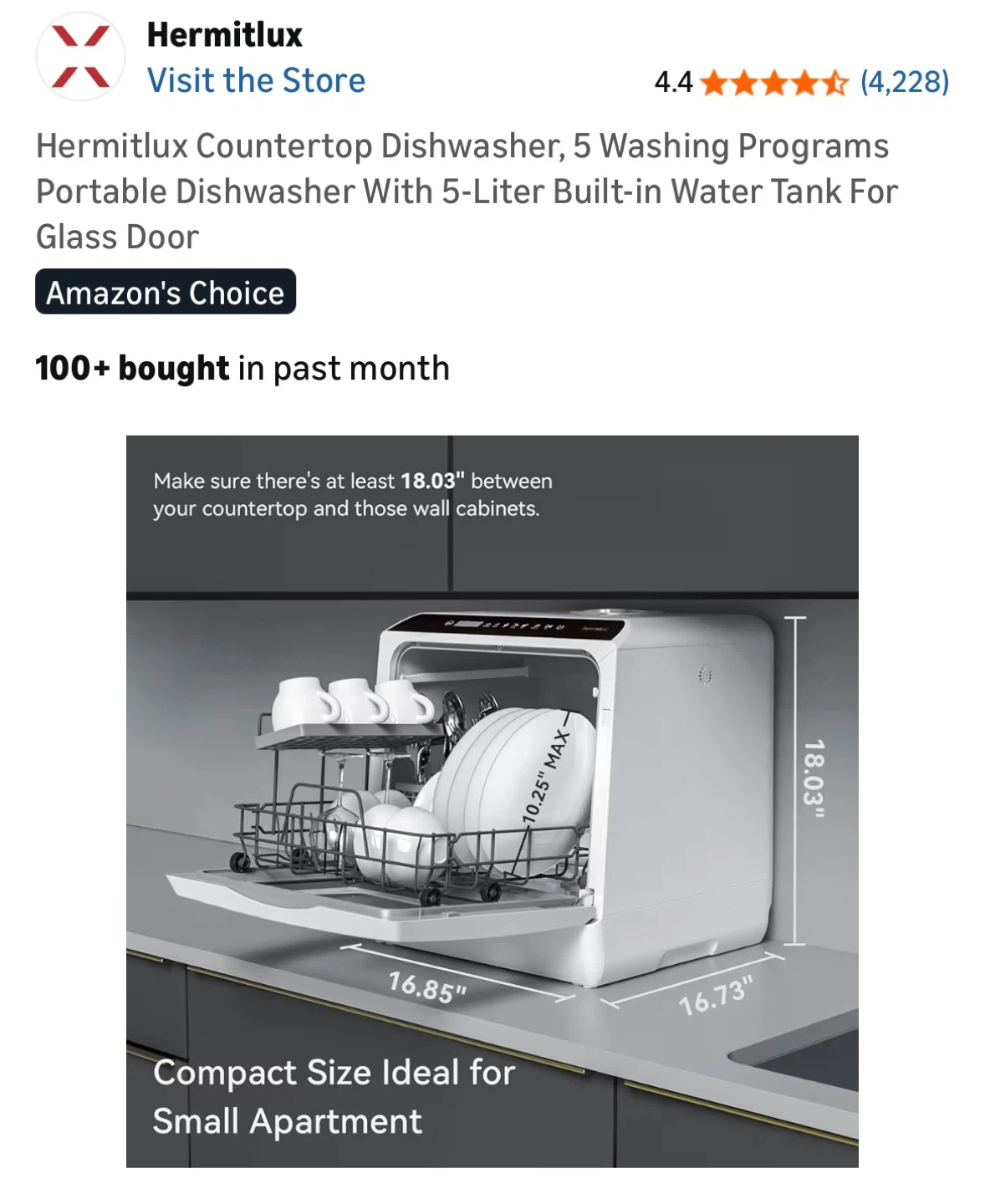 Hermitlux Countertop Dishwasher - photo 2