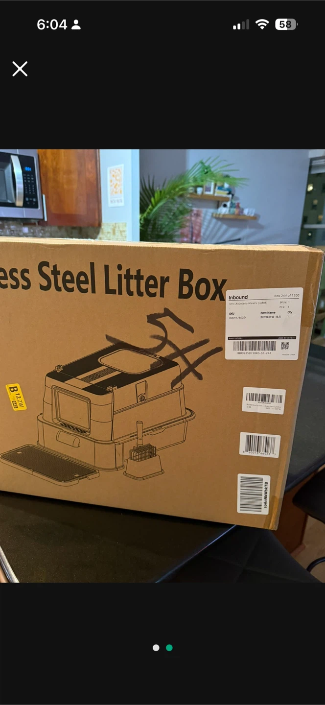 Stainless Steel Litter Box | Never opened - photo 2
